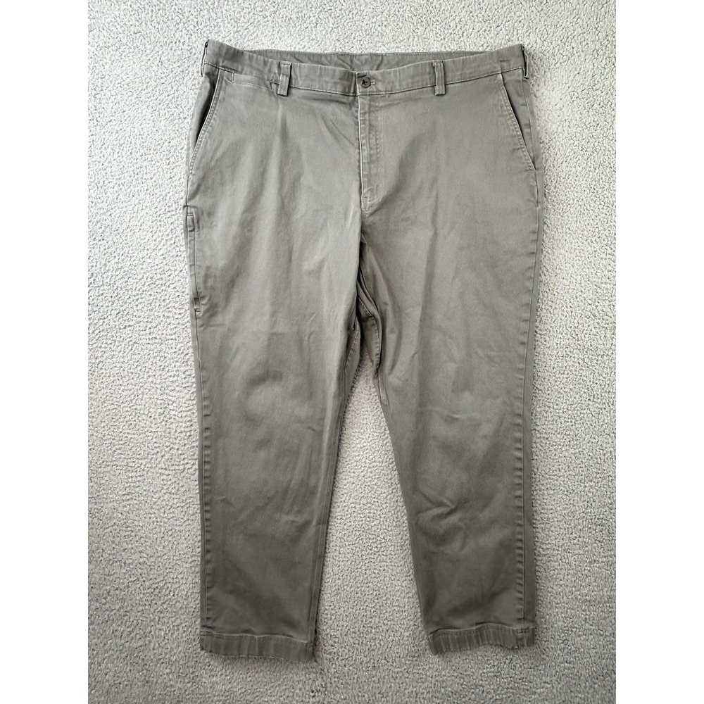 Duluth Trading Pants Mens 44x32 (31) Gray Flex Ballroom Khakis Stretch Roomy